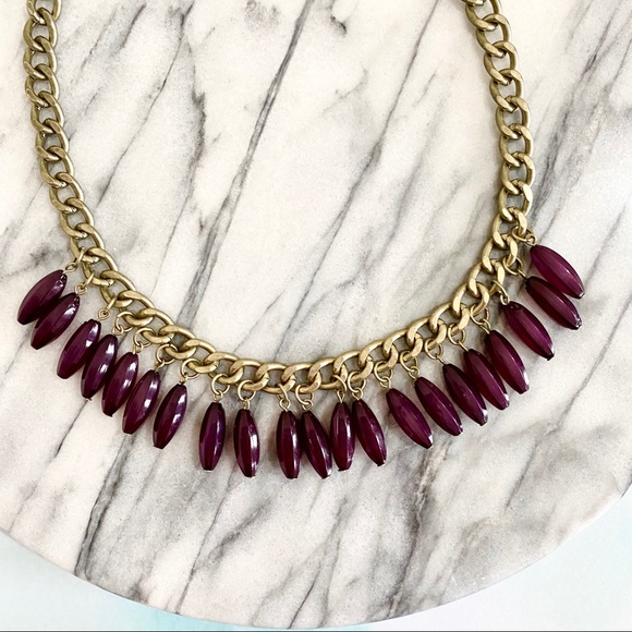 Purple Statement Necklace - Picture 2 of 3